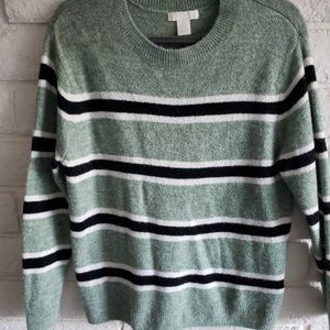 H&M Oversized Striped Sweater Sz XS